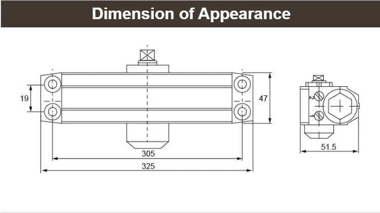 Automatic Hydraulic Door Closer of Heavy Duty