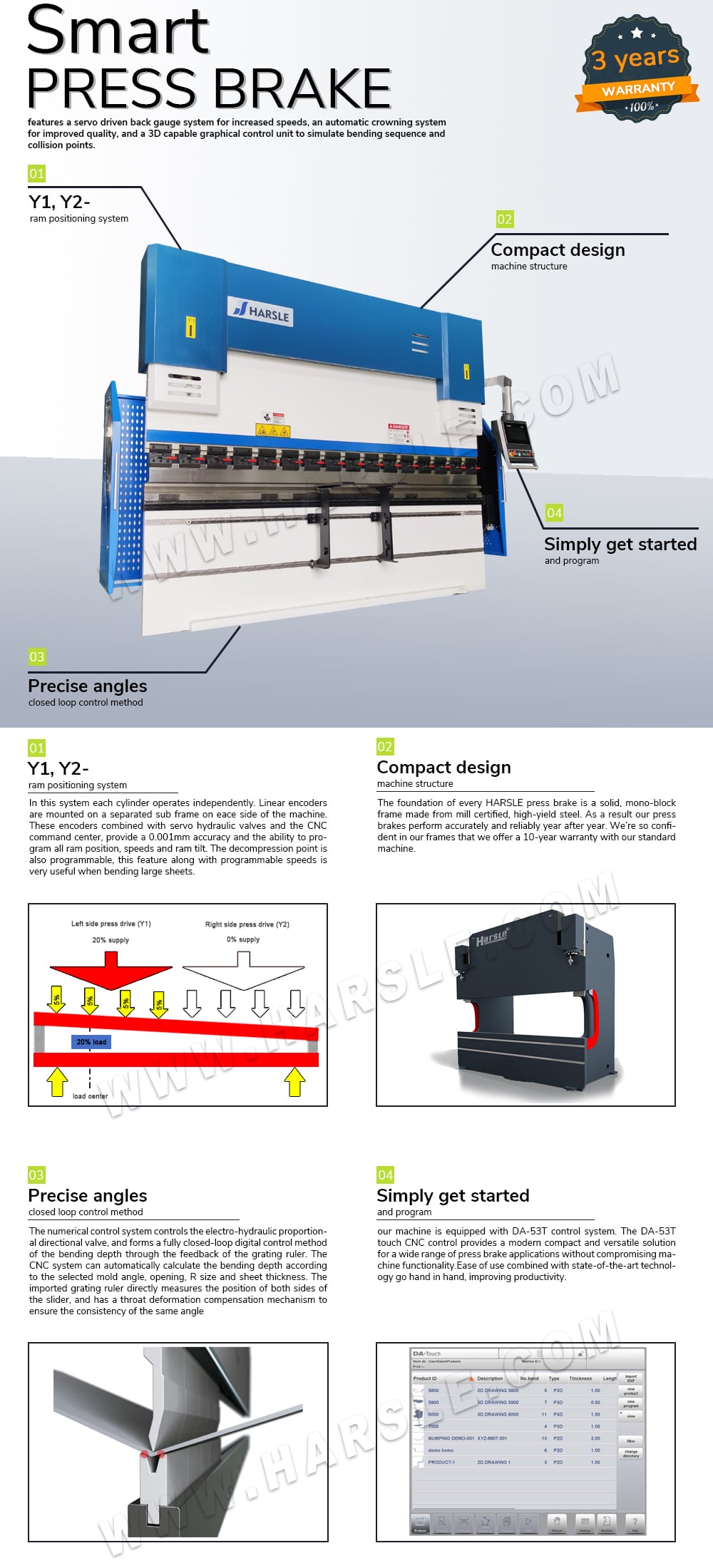 WE67K-160T3200 CNC เครื่องเบรกแบบกด